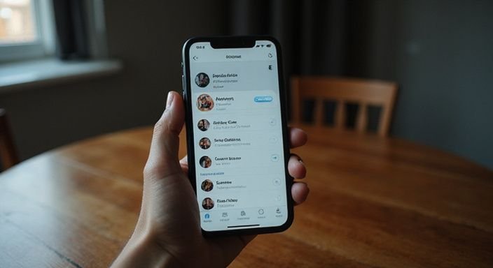 Ein Smartphone zeigt eine erotische Plattform mit benutzerfreundlicher Schnittstelle. Ein Smartphone zeigt eine erotische Plattform mit benutzerfreundlicher Schnittstelle.