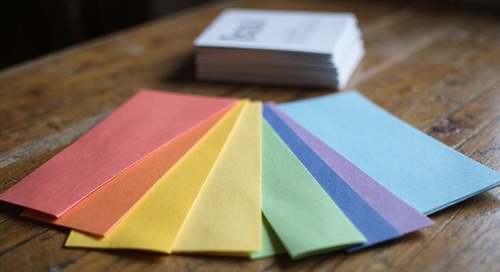 Bunte Broschüren auf einem abgenutzten Holztisch mit Informationen zur LGBTQ+. Bunte Broschüren auf einem abgenutzten Holztisch mit Informationen zur LGBTQ+.